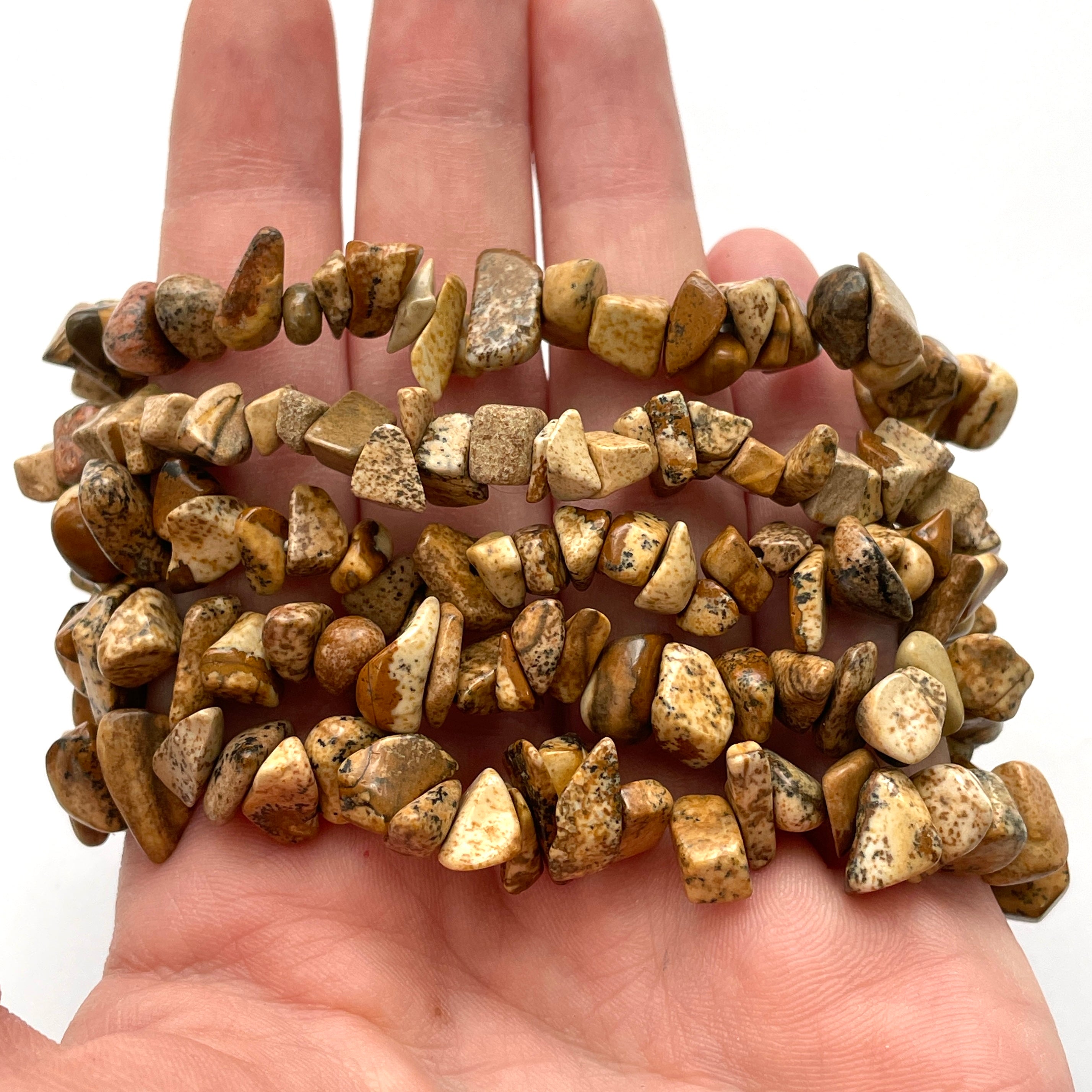 Picture Jasper Chip Bracelet Picture Jasper Chip Bracelet
